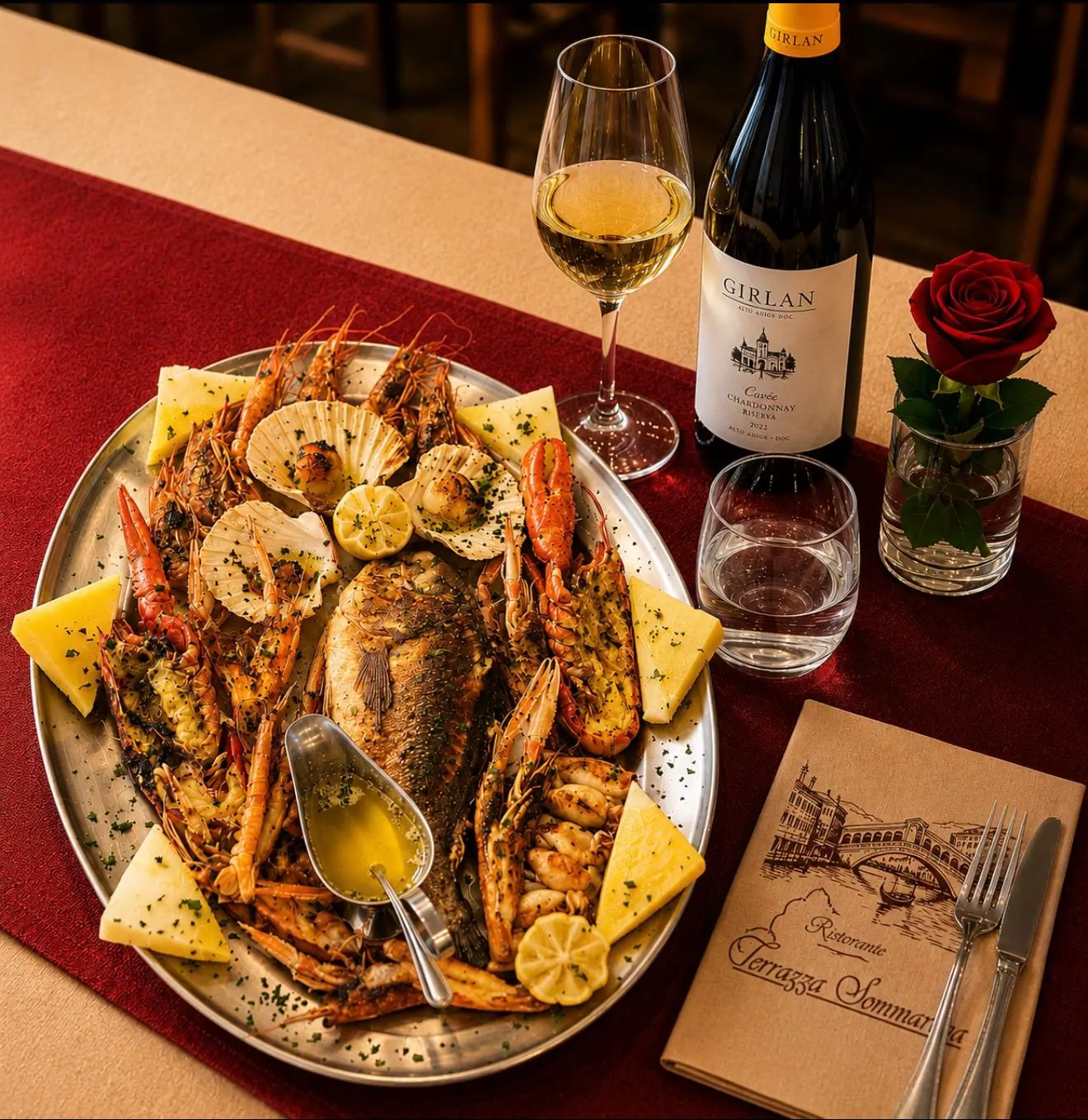 Royal grilled seafood platter