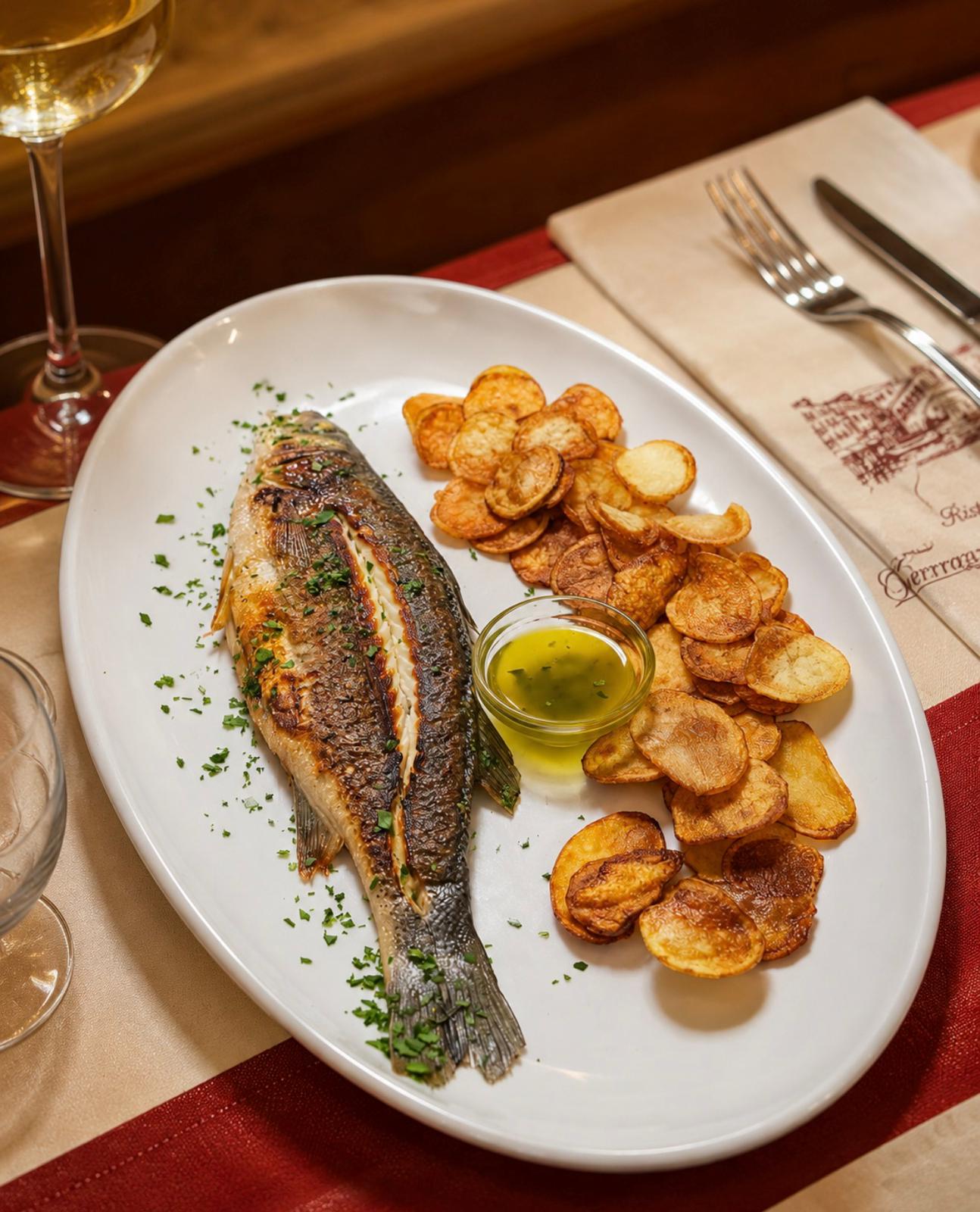 Branzino alla griglia con patate